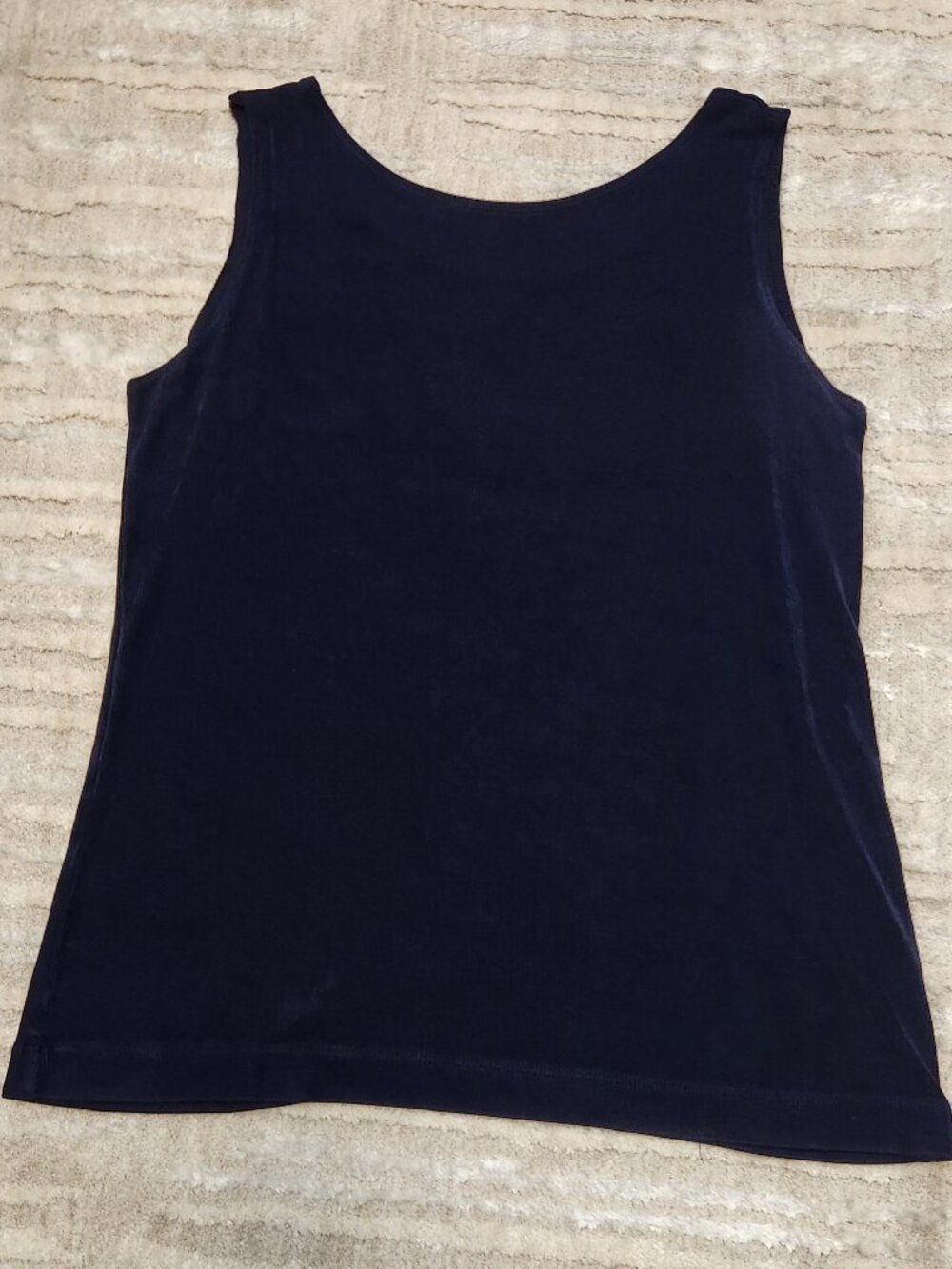 TWO Chico's Size 0 Travelers Reversible Tank Tops Pre-owned Dk Blue Flawed